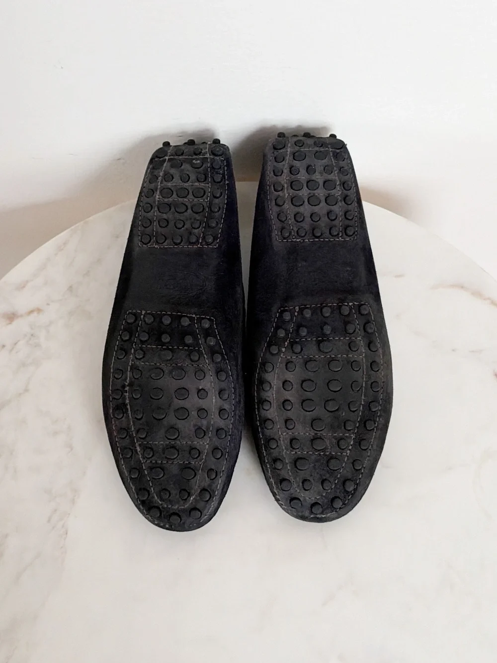 Tod's Gommino Suede Driver Loafers Black Size 38 EU 8 US
